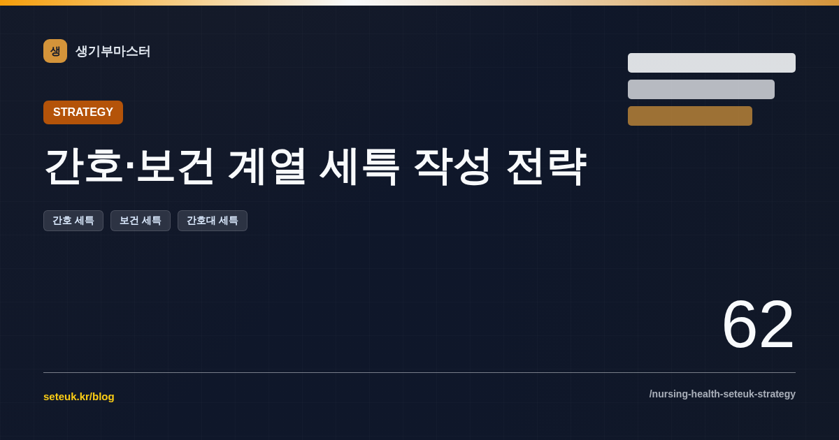 간호·보건 계열 세특 작성 전략
